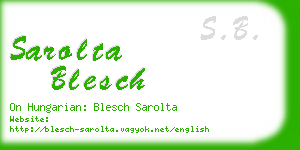 sarolta blesch business card
